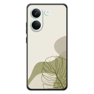 Силконовий чохол з принтом в квітах на Xiaomi Poco X8 Pro (Зелена монстера дизайн)