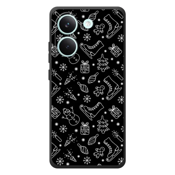 Чехол с принтом «Новогодний фон» для Xiaomi Poco X8 Pro