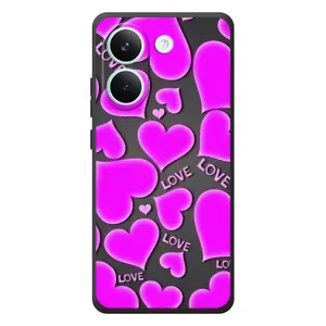 Чехлы для любимой на Шiaomi Поко X8 Про (VPrint) (Pink hearts)