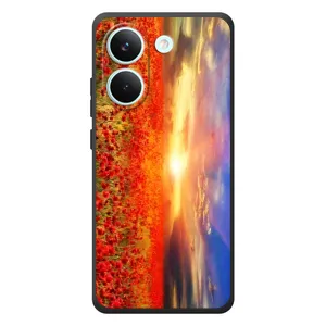 Чехол с картинкой (Стильные) для Шiaomi Поко X8 Про - (AlphaPrint) (Поле тюльпанов)