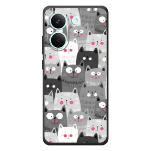 Чехлы с Котиками для Xiaomi Poco X8 Pro (VPrint) (Рисованные котики)