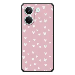 Чохол з розовим принтом для Xiaomi Poco X8 Pro (Сердечки на рожевому)
