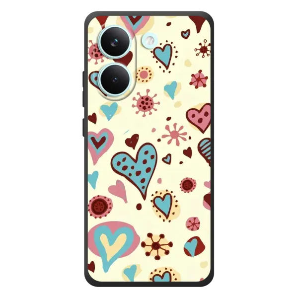 Чохол з принтом «Сердечки» для Xiaomi Poco X8 Pro