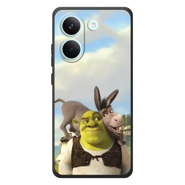 Чехол с принтом «Шрек и Осел» для Xiaomi Poco X8 Pro