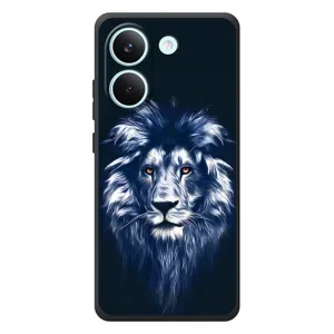 Чехол со Львом для Xiaomi Poco X8 Pro (VPrint) (Синий Лев)