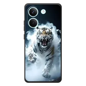 Чохол з картинкою 'Хижаки' для Xiaomi Poco X8 Pro (Білий тигр у диму)