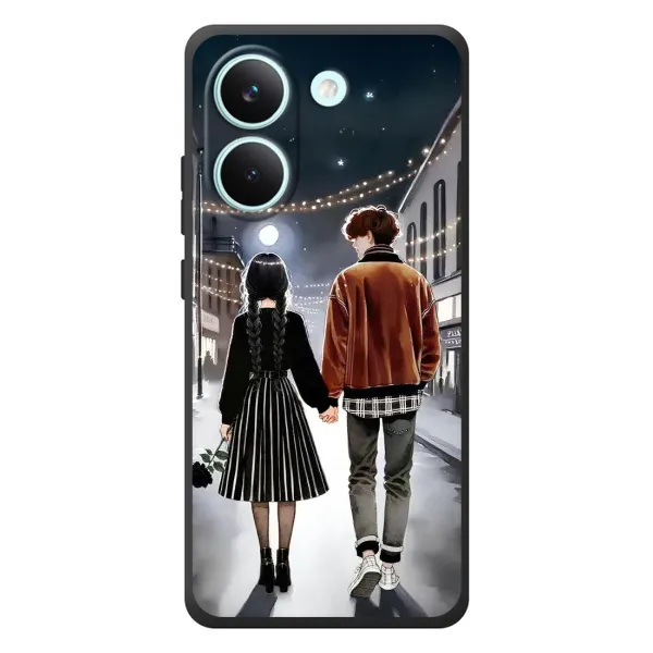 Чохол з принтом «Венздей та Тайлер» для Xiaomi Poco X8 Pro Чохол з принтом «Венздей та Тайлер» для Xiaomi Poco X8 Pro