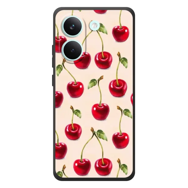 Чохол з принтом «Черешня» для Xiaomi Poco X8 Pro