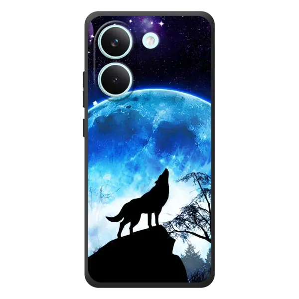 Чехол с принтом «Волк на луну» для Xiaomi Poco X8 Pro