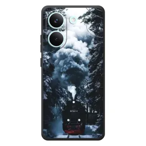 Новогодние, Праздничные Чехлы для Xiaomi Poco X8 Pro - 2024 год (Зимний поезд)