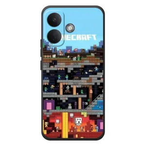 Чехол Майнкрафт на Xiaomi Poco X8 (AlphaPrint) Minecraft (фон Minecraft)