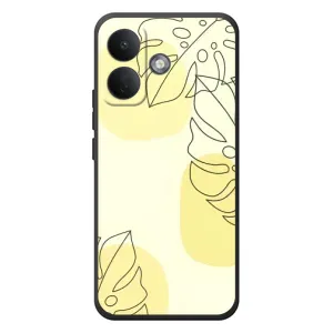 Силиконовый чехол с принтом в цветах на Xiaomi Poco X8 (Желтая монстера арт)