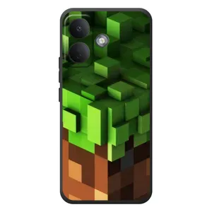 Чехол Майнкрафт на Xiaomi Poco X8 (AlphaPrint) Minecraft (текстура Майнкрафт)