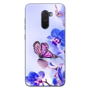 Чохли з квітами для Xiaomi POCO F1 (VPrint) (Метелик на квітах)