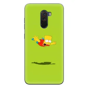 Чехол с Симпсонами для Xiaomi POCO F1 (VPrint) (Барт Симпсон)