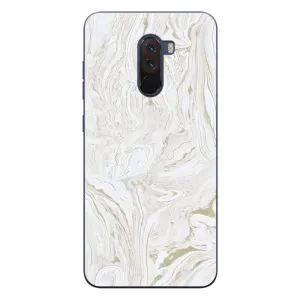 Мраморный чехол на Xiaomi POCO F1 (VPrint) (Белый мрамор)