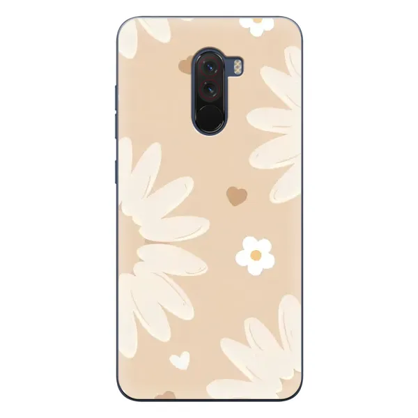 Чохол з принтом «Бежеві квіти» для Xiaomi POCO F1 Чохол з принтом «Бежеві квіти» для Xiaomi POCO F1
