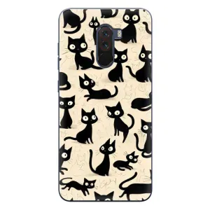 Чохол з малюнком кіт на Xiaomi POCO F1 (Чорні коти)