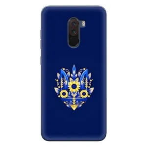 Чехлы для Xiaomi POCO F1  Укр. Символика (AlphaPrint) (Цветочный Герб)