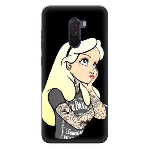 Чехол с печатью для Xiaomi POCO F1 - (Мода) (AlphaPrint) (Девочка в тату)