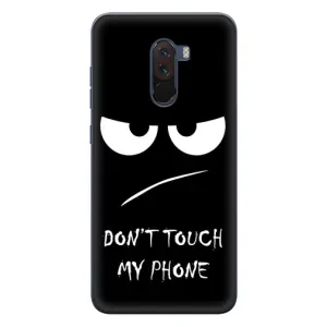 Чехол для Поко Ф1 - (AlphaPrint) с печатью (ТОП продаж) (Dont Touch)