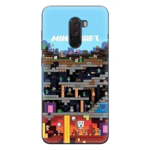 Чохол Майнкрафт на Xiaomi POCO F1 (AlphaPrint) Minecraft (фон Minecraft)