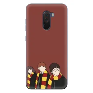 Чехлы с Гарри Поттером для Xiaomi POCO F1 (AlphaPrint) (Гарри с друзьями)