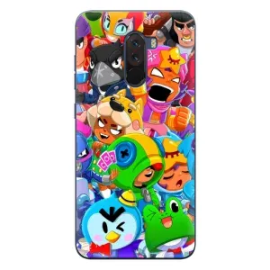 Чехол для Xiaomi POCO F1 Бравл Старс (VPrint) (герои Бравл Старс)