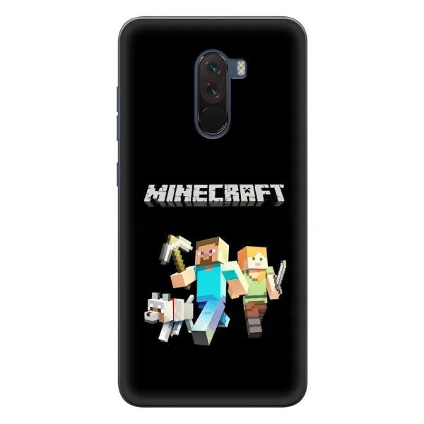 Чехол с принтом «герои Minecraft» для Xiaomi POCO F1