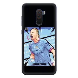 Чехлы с футболистом Ерлинг Холанд для Xiaomi POCO F1 (AlphaPrint) (гол Эрлинг Холланд)