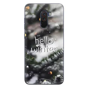 Новогодние, Праздничные Чехлы для Xiaomi POCO F1 - 2024 год (Hello winter)