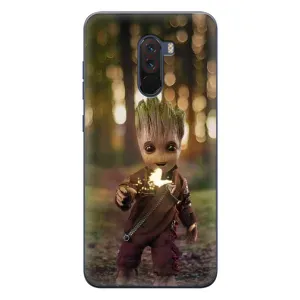 Чехол МАРВЕЛ для Поко Ф1 (AlphaPrint) (I am Groot)