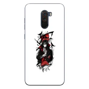 Чехлы на тему: Итачи Учиха для Xiaomi POCO F1 (AlphaPrint) (Итачи с атрибутами)