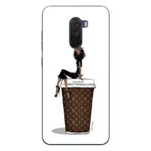 Чехлы Луи Витон для Xiaomi POCO F1 (AlphaPrint - LOUIS VUITTON) (кофе LOUIS VUITTON)