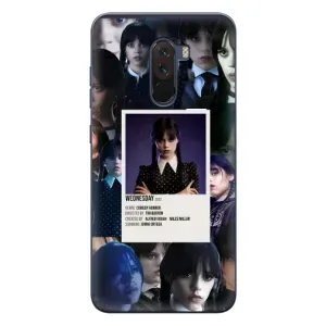 Чехлы Венсдей на Xiaomi POCO F1 Уэнсдей (AlphaPrint) (коллаж Уэнздей)