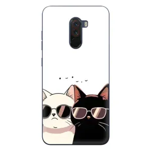 Чохол з малюнком кіт на Xiaomi POCO F1 (Коти в окулярах)