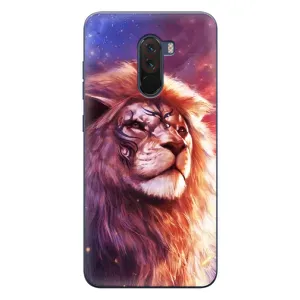 Чехол со Львом для Xiaomi POCO F1 (VPrint) (Красочный Лев)