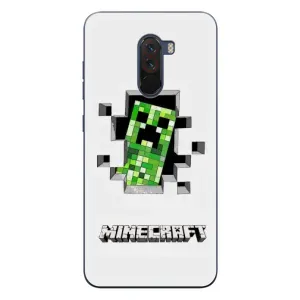 Чохол Майнкрафт на Xiaomi POCO F1 (AlphaPrint) Minecraft (кріпер Майнкрафт)
