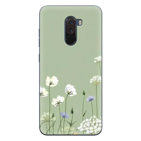 Чохол з принтом «Квіти на зеленому» для Xiaomi POCO F1 Чохол з принтом «Квіти на зеленому» для Xiaomi POCO F1