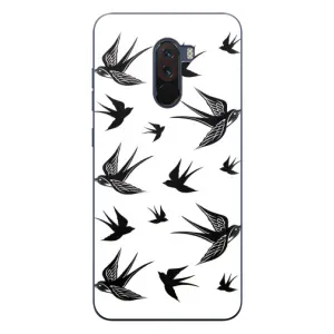 Чехол с птицами на Xiaomi POCO F1 (VPrint) (Ласточки)