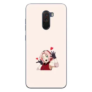 Чехлы Персонажи Аниме Наруто для Xiaomi POCO F1 (AlphaPrint) (Лайк Сакура)