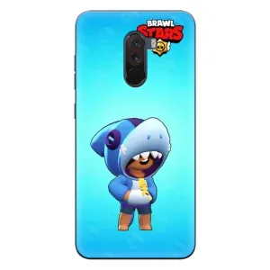 Чехол для Xiaomi POCO F1 Бравл Старс (VPrint) (Леон акула)