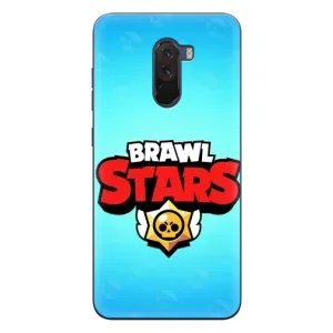 Чехлы Brawl Stars для Xiaomi POCO F1 (AlphaPrint) (Лого Бравл Старс)