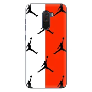 Чехлы для Xiaomi POCO F1 - с картинкой JORDAN (AlphaPrint) (Лого Джордан)