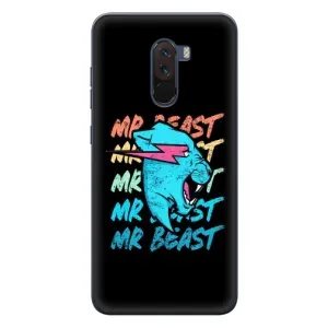 Чехлы Мистер Бист для Поко Ф1 (logo Mr beast)