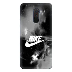 Чехол для Xiaomi POCO F1 - с принтом Найк (AlphaPrint) (Лого Найк)