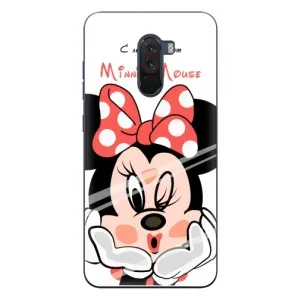 Эксклюзивный чехол для Xiaomi POCO F1 (AlphaPrint - Мультяшные) (Маус Минни)