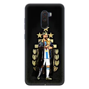Чехлы для Xiaomi POCO F1 (Leo чемпион) (AlphaPrint) (Месси Король)