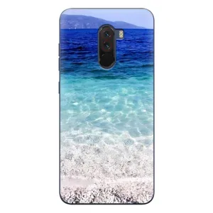 Силиконовый чехол с КАРТИНКАМИ лето для Xiaomi POCO F1 (AlphaPrint) (Море)
