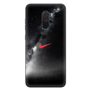 Чехол для Xiaomi POCO F1 - с принтом Найк (AlphaPrint) (Найк красный)